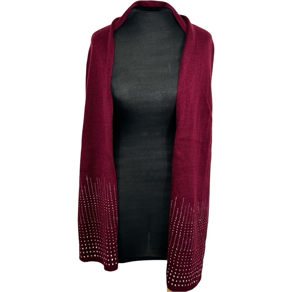 Scarf Wine Rectangle Pattern 10”x72”